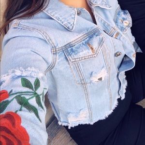 Forever 21 cropped Jean jacket